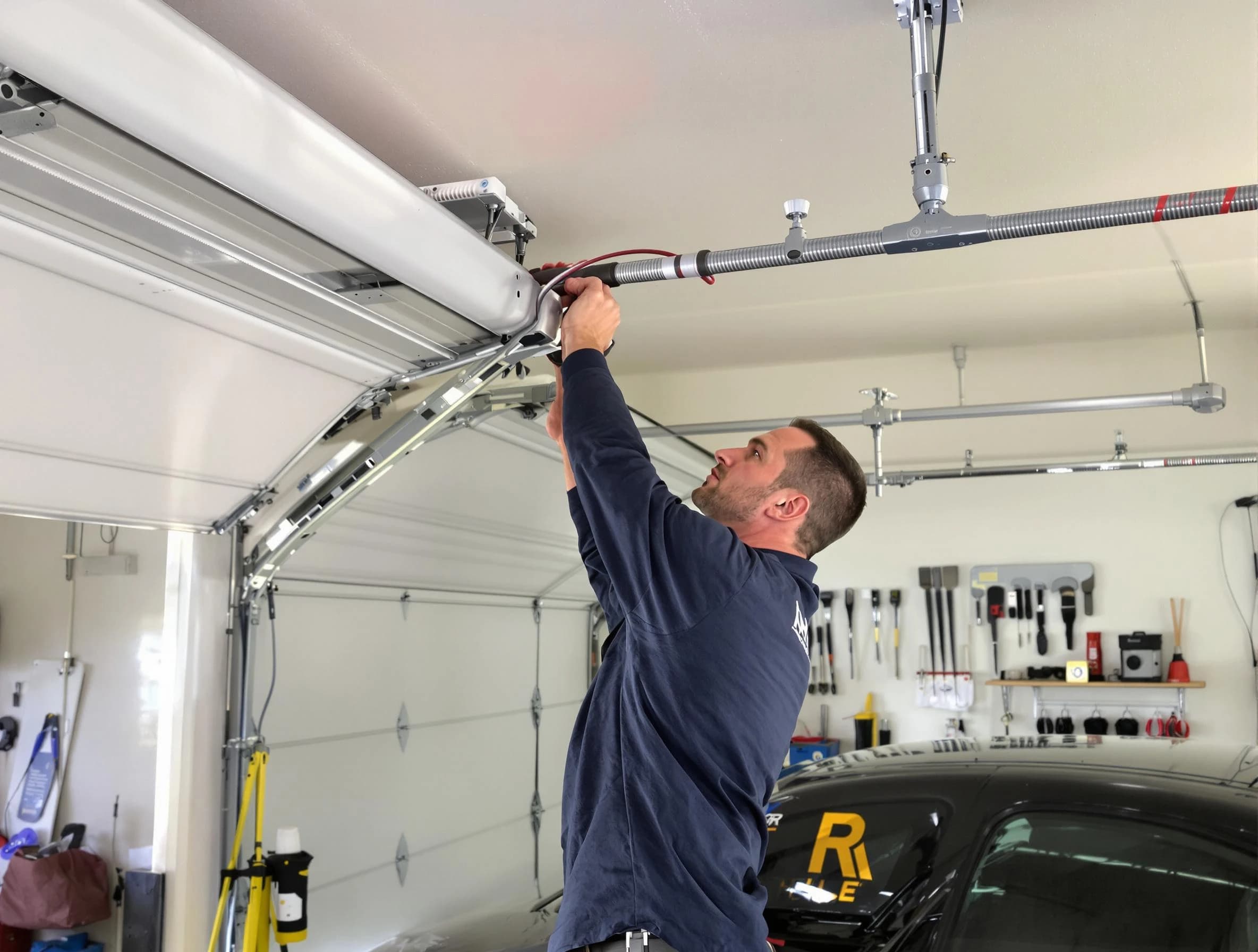 Goodlettsville Garage Door Repair technician performing garage door cable repair in Goodlettsville