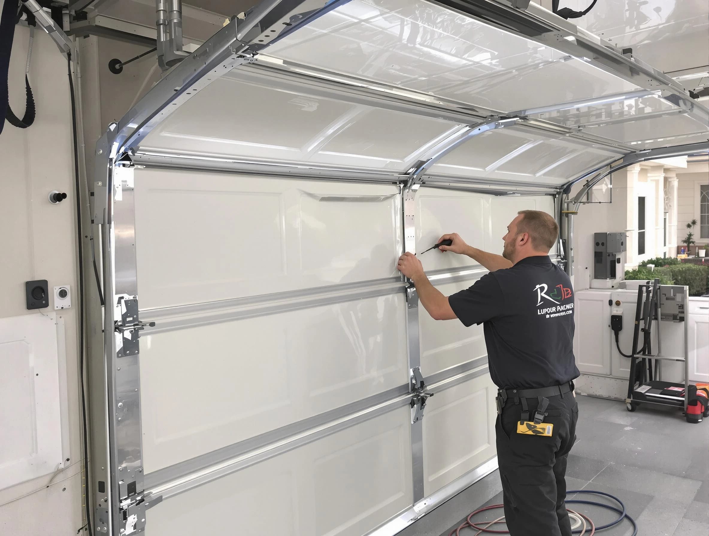 Goodlettsville Garage Door Repair professional performing panel repair in Goodlettsville