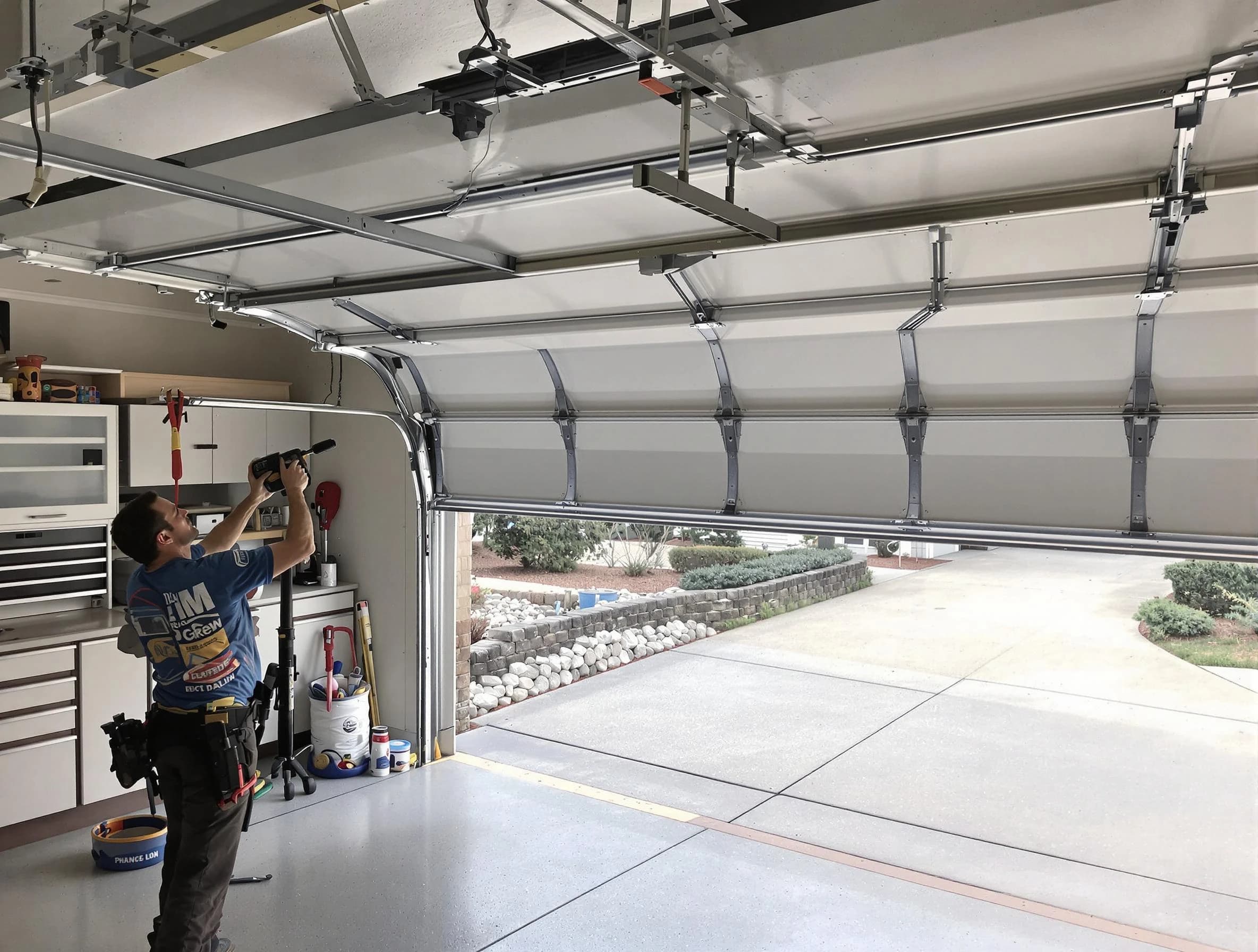 Garage door track repair service by Goodlettsville Garage Door Repair in Goodlettsville