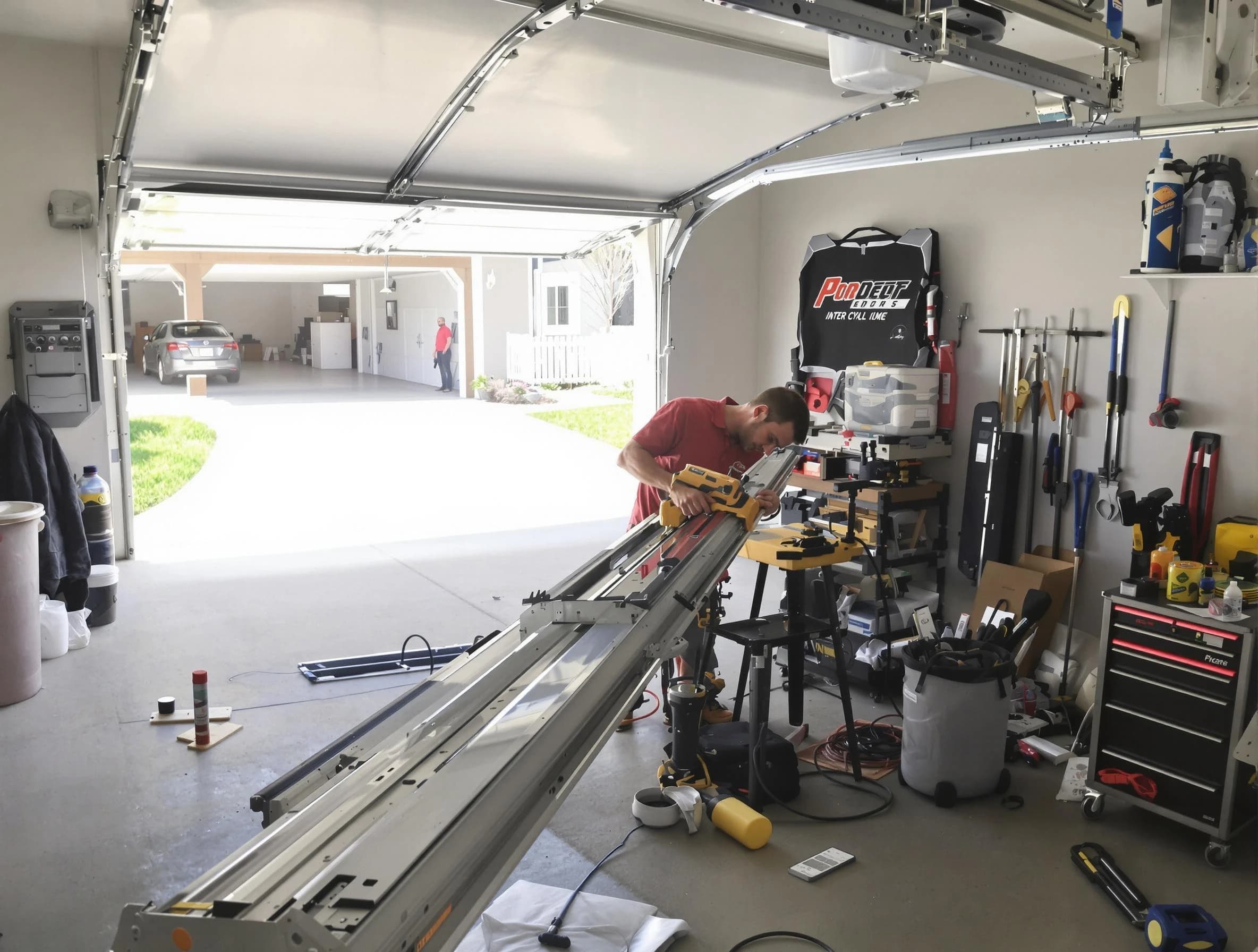 Goodlettsville Garage Door Repair expert performing track repair in Goodlettsville