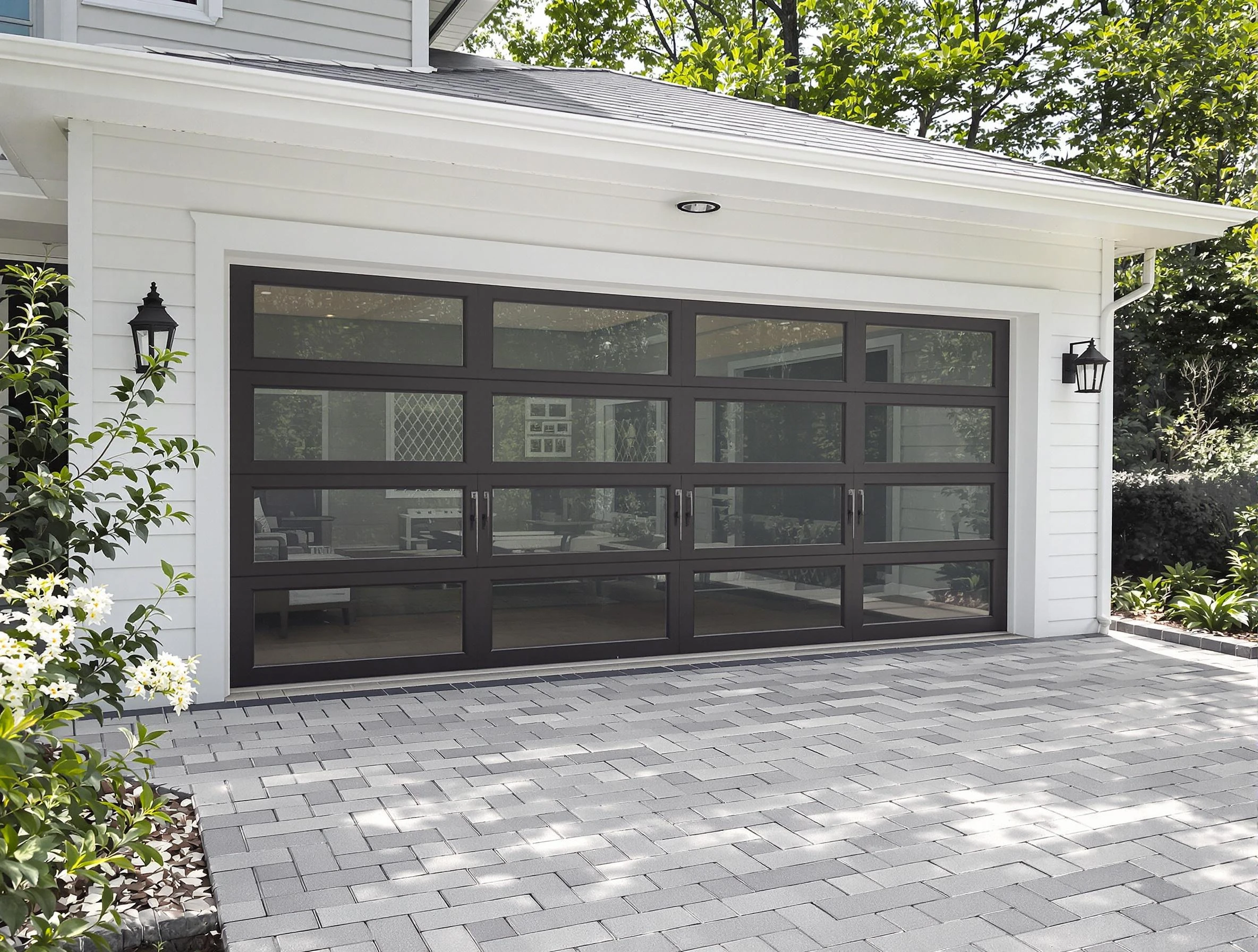 Goodlettsville Garage Door Repair design specialist presenting custom garage door options to Goodlettsville homeowner
