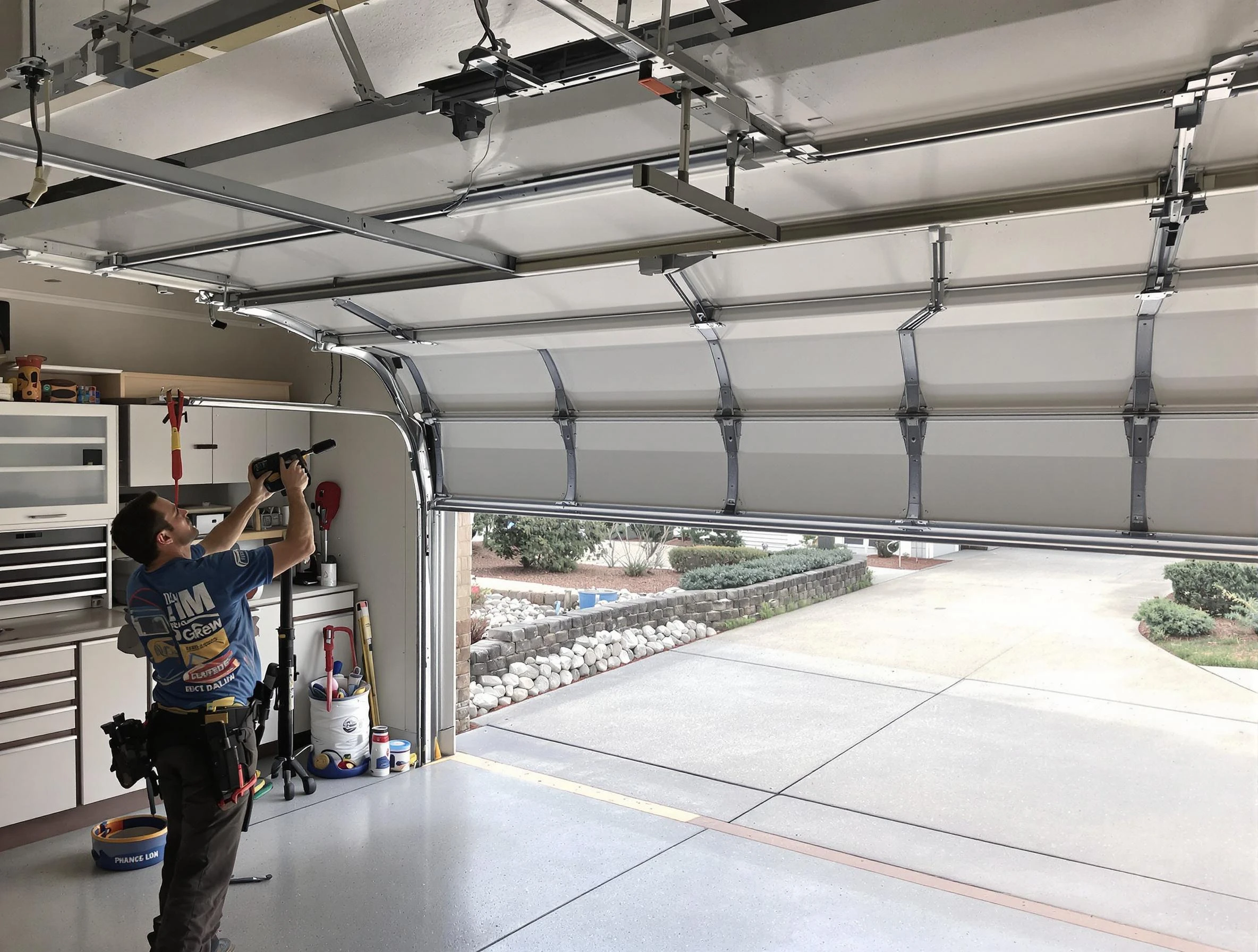 Garage door track repair service by Goodlettsville Garage Door Repair in Goodlettsville